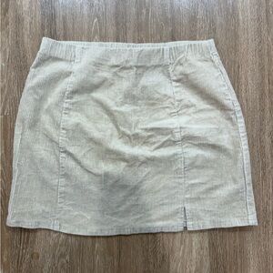 Cream corduroy mini skirt forever 21+
